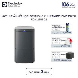 Máy hút ẩm kết hợp lọc không khí UltimateHome 500 24L cho phòng 50m² Mã: DR2_EDH12TRBD2